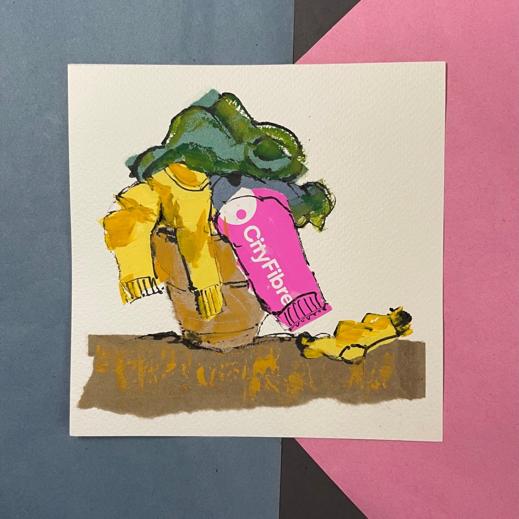 laundry basket collage