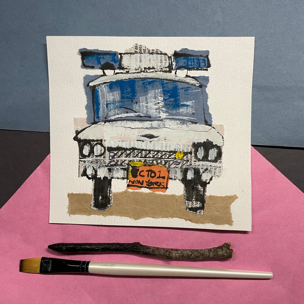 ghost buster car image in collage