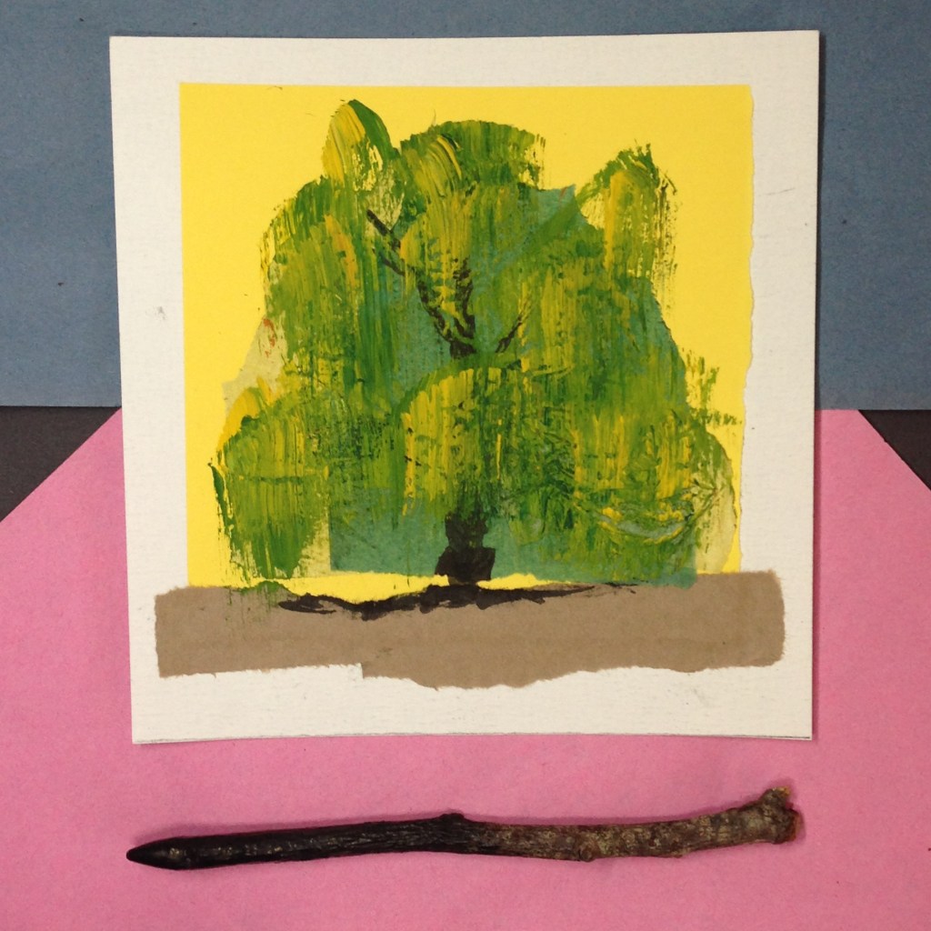 weeping willow collage