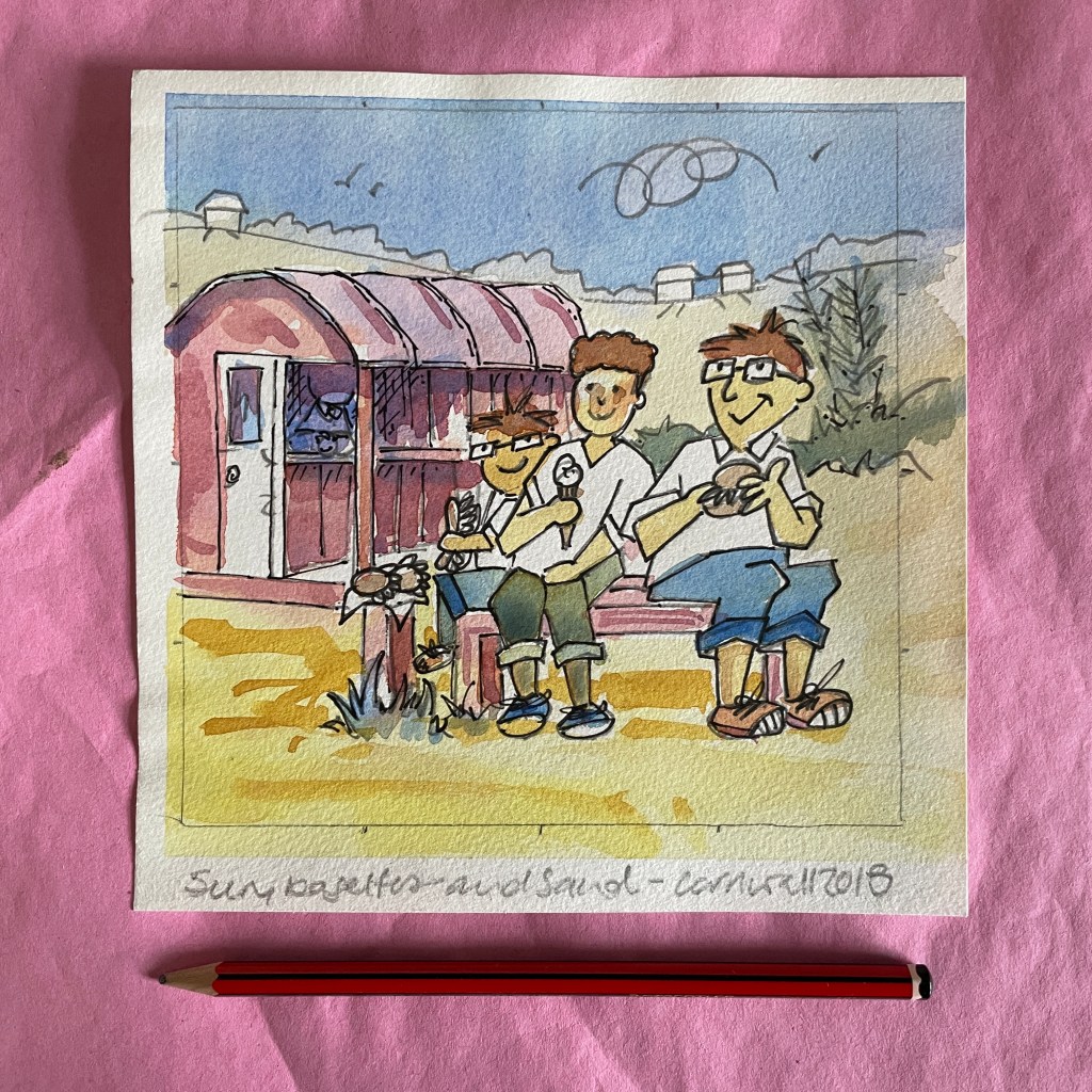 Final Image of eating on the seashore