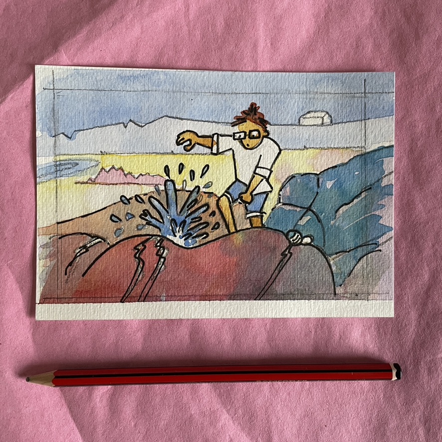 Final watercolour Splashing Stones