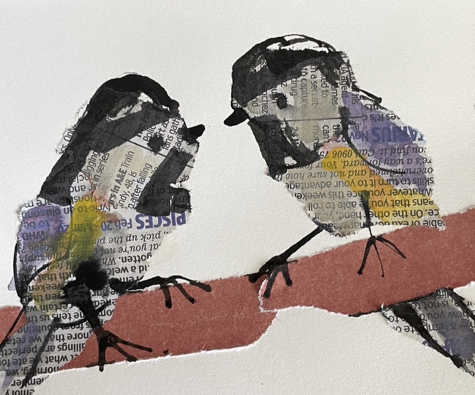 bluetit on a twig image