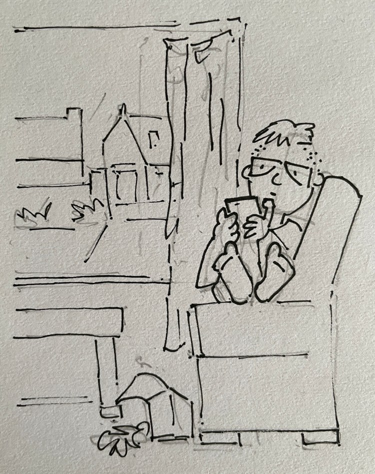 Sam eating Easter Eggs Sketch