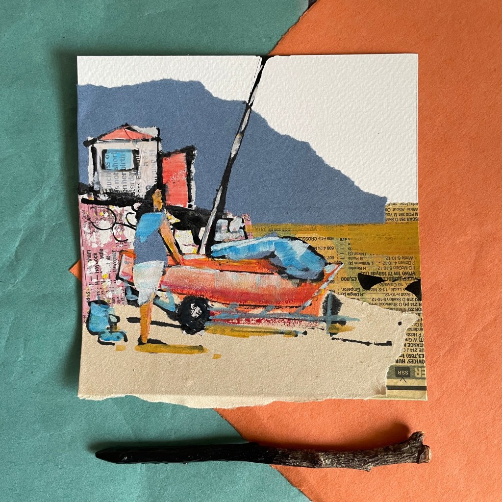 boat on the seashore image