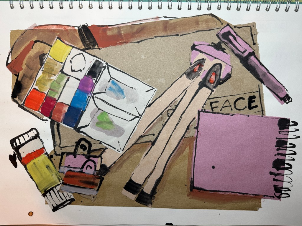 collage of my travelling kit