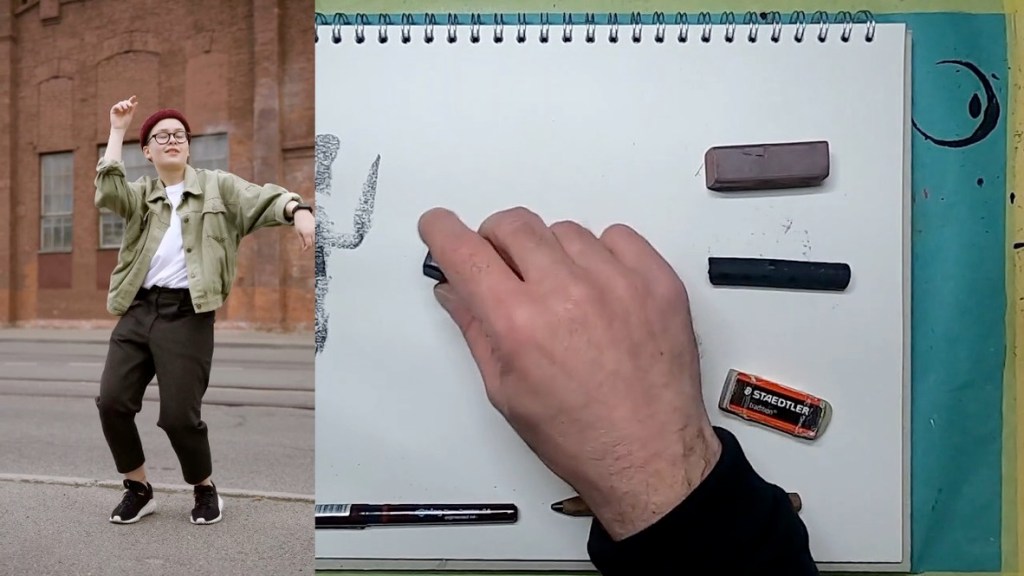 dance image with sketch