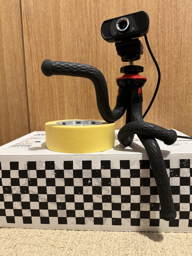 tripod sitting at a table